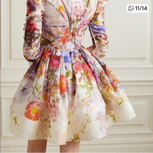 Zimmermann Multicolor Floral Long Sleeve Dress - Picture 6 of 13